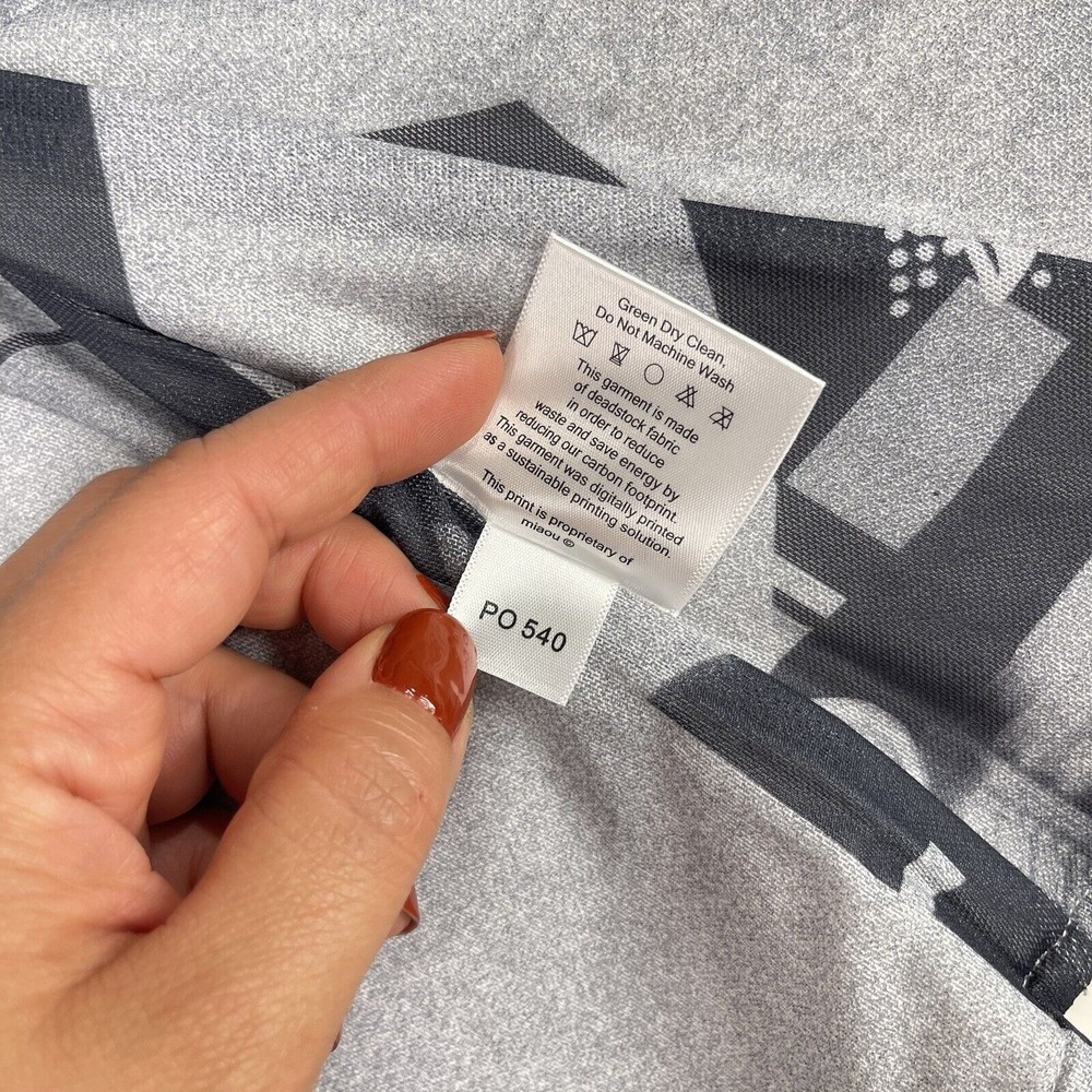 Miaou | NWT Campbell Corset Stretch Canvas Stone Grey 90s Y2K Pop Art L - Picture 11 of 12